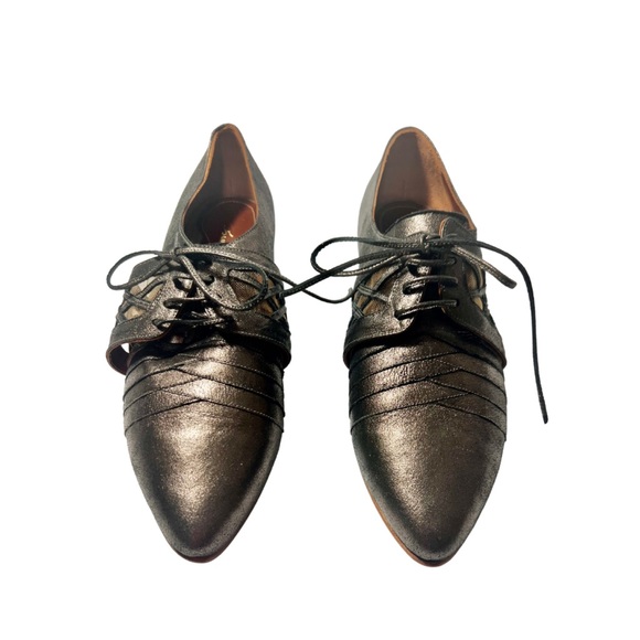 New Luiza Perea Menswear Style Lace-Up Flat with Mesh Detailing. Size EU 38. - Picture 2 of 8